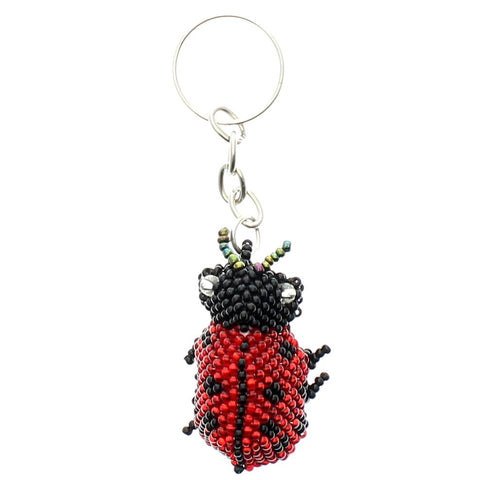 Beaded Keychain Ladybug