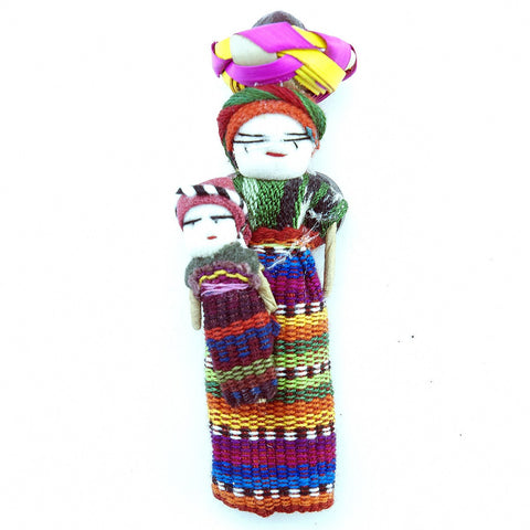 Worrydoll.com Worry Doll Magnet Mother And Child hand made