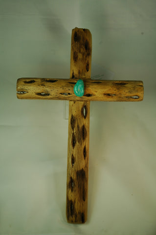 12” Chilean Cactus Turquoise Cross