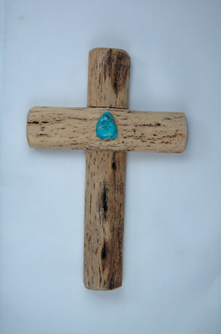 6" Chilean Cactus Turquoise Cross
